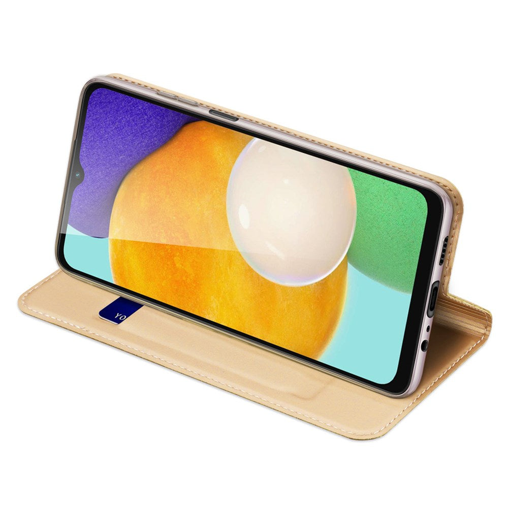 Dux Ducis Skin Pro Case for Samsung Galaxy A14 5G Flip Card Wallet Stand Gold 134896
