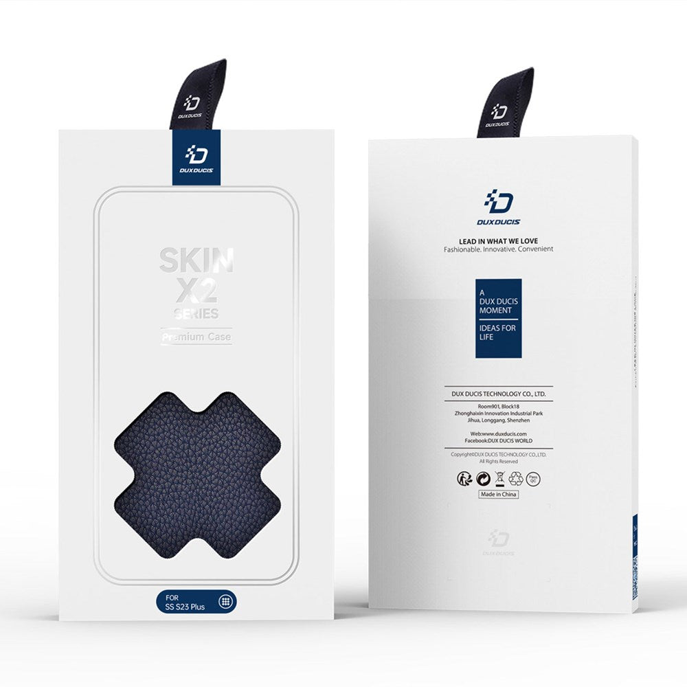 Dux Ducis Skin X2 case Samsung Galaxy S23+ flip case wallet stand blue 136042