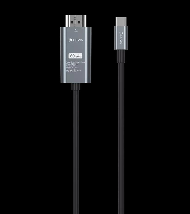 Devia - 2m 1080p HDMI to Type C Cable - Black
