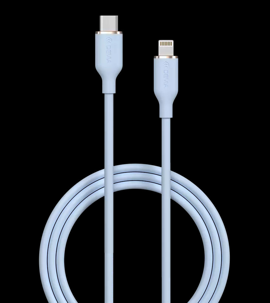 Devia - 1.2m (27w) Type C to Non-MFI Lightning Silicone Cable - Blue