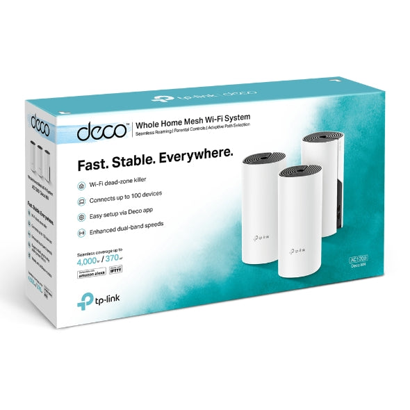 Deco M4 AC1200 Deco Whole Home Mesh Wi-Fi System 3 Pack