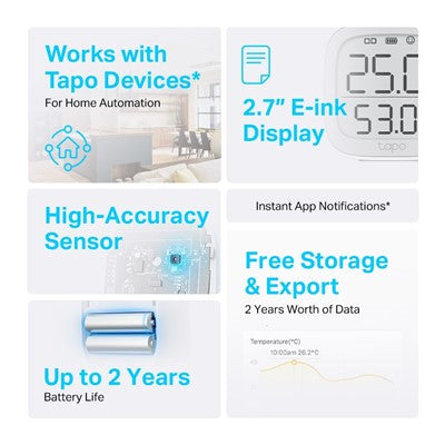 TP Link Tapo Smart Temperature & Humidity Monitor