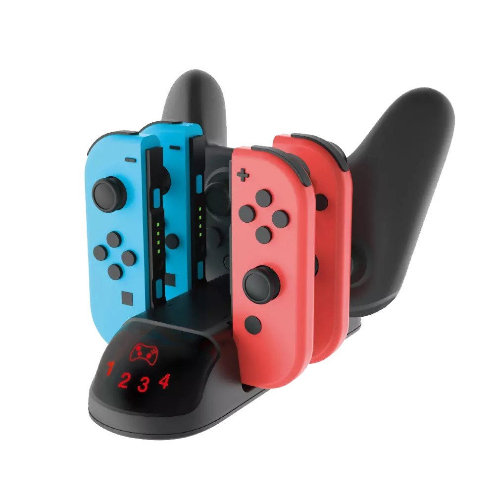 Dobe - Charging Stand for Nintendo Switch & Switch OLED Joy Cons & Pro Controller - Black