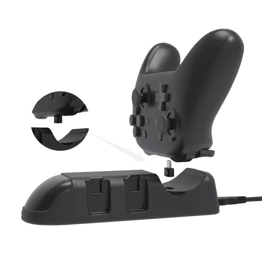 Dobe - Charging Stand for Nintendo Switch & Switch OLED Joy Cons & Pro Controller - Black