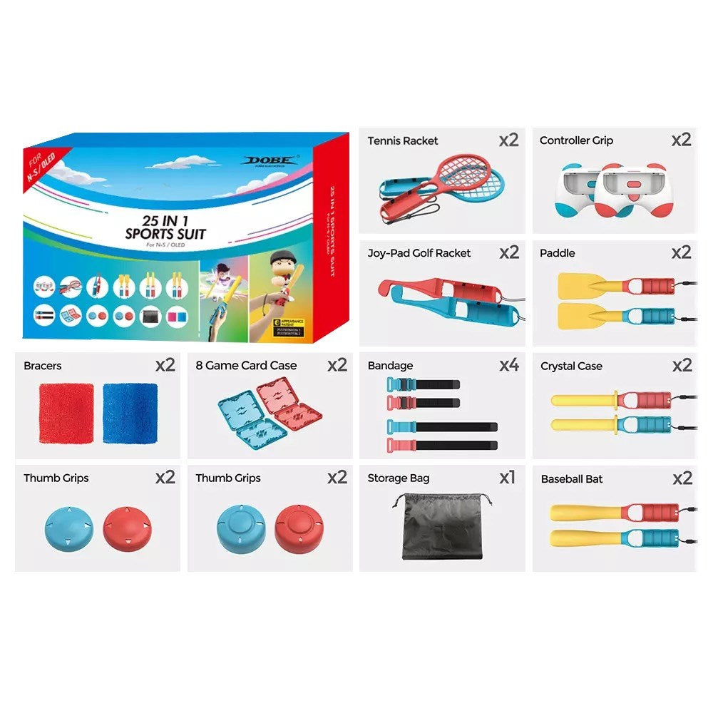 Dobe - 25-in-1 Sports Starter Kit for Nintendo Switch