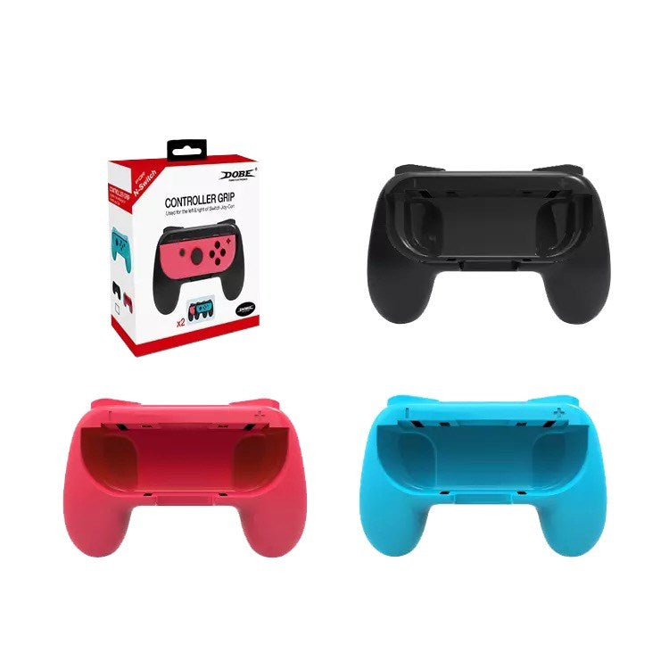 Dobe - Pack of 2 Controller Grips for Nintendo Switch & Switch OLED - Red & Blue