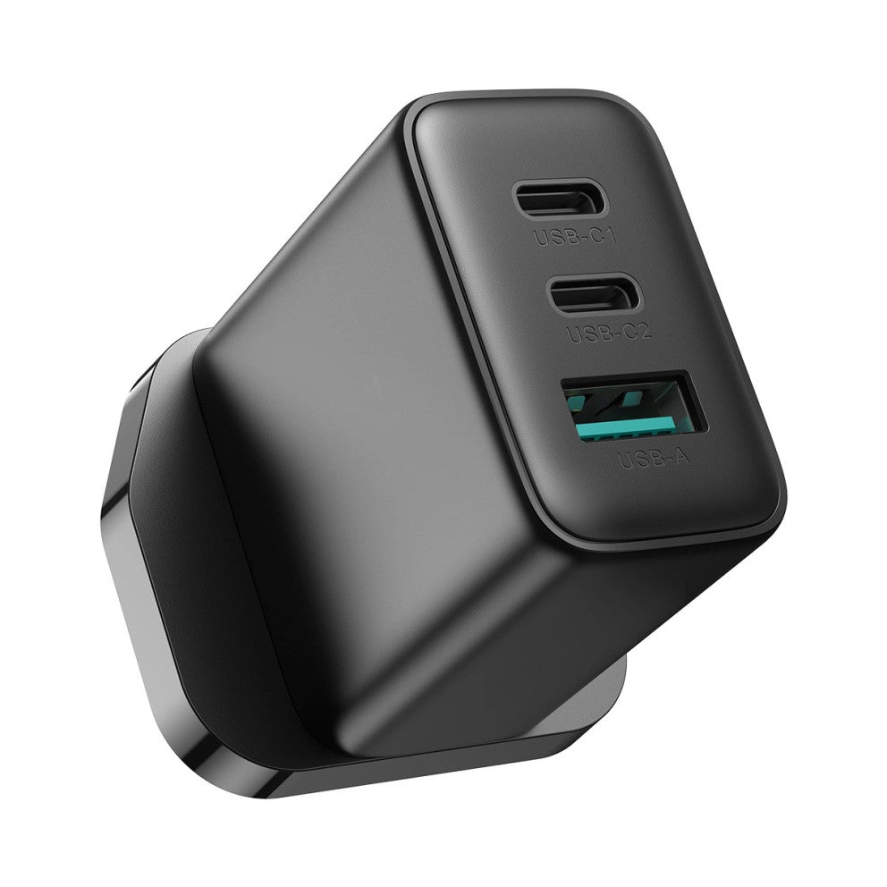 Joyroom - JR-TCF10 fast charger 2x USB-C USB-A - 32W - UK Plug - Black