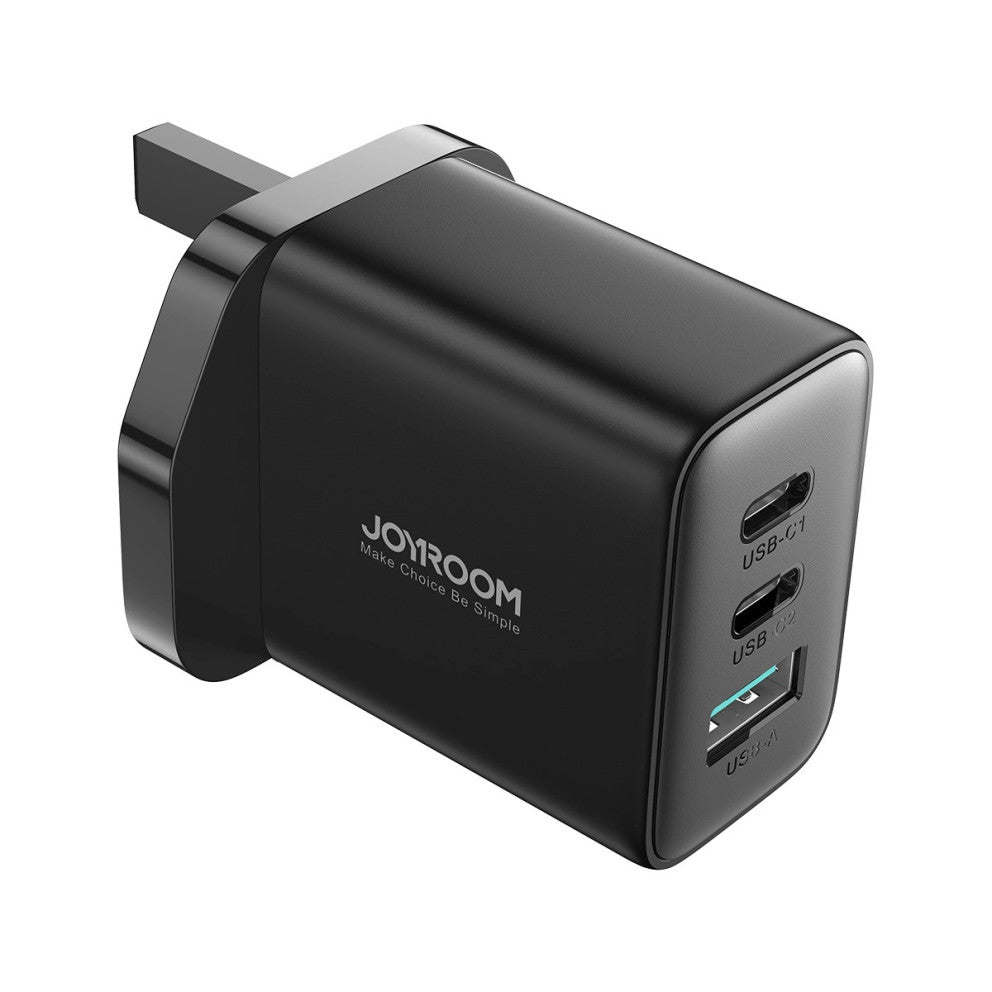 Joyroom - JR-TCF10 fast charger 2x USB-C USB-A - 32W - UK Plug - Black