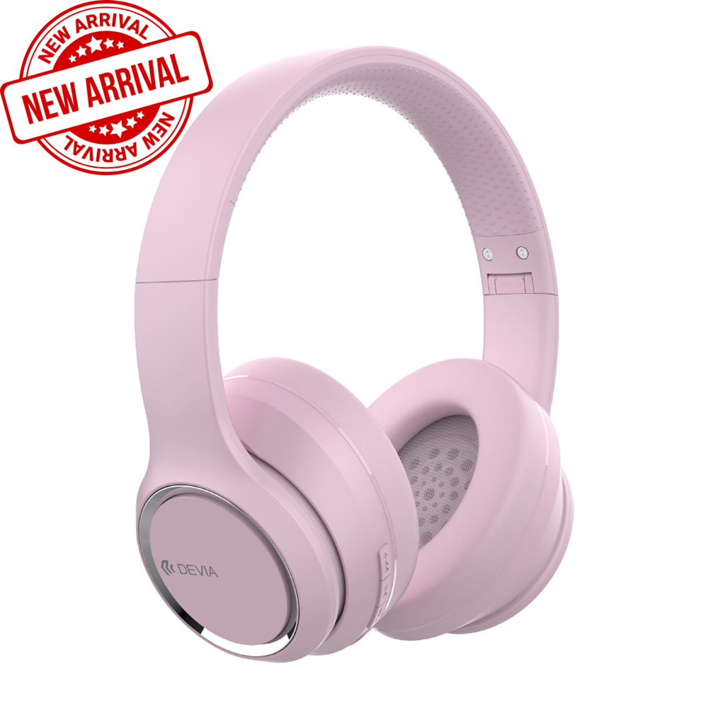 Devia - Kintone Foldable On-Ear Wireless HD Headphones - Pink